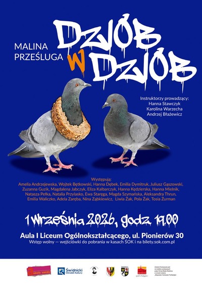 Plakat wydarzenia:  Pokaz warsztatowy spektaklu „Dziób w dziób” | Alchemia teatralna 