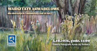 Event poster:  Warsztaty Akwarelowe 